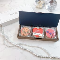 ◻︎セレブレイト・クッキーBOX（ダブルメッセージクッキー＋プリントクッキー2枚）《選べる9色｜お好きなお写真をプリント♪》