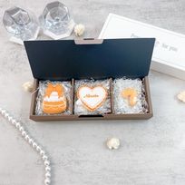 ◻︎セレブレイト・クッキーBOX（ケーキクッキー＋ハート型メッセージプレート＋数字クッキー2枚まで）《選べる9色♪》