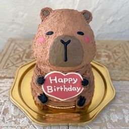 カピバラの立体ケーキ 動物 ケーキ 誕生日 チョコ センイルケーキ 5号