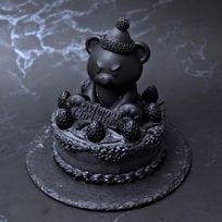 【期間限定】漆黒ショートケーキ＆サンタテディベアケーキ タワーセット：クリスマス2026