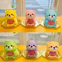 色が選べる！カラフルくまさんの立体ケーキ 5号 推し活 お誕生日 メンバーカラー 動物ケーキ 誕生日ケーキ