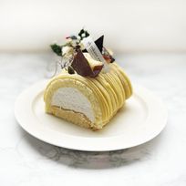 白金モンブランロール（幻のさつまいも シルクスイート）ハーフ クリスマス2025