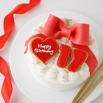 【店頭受取】推しカラーでカスタマイズ！リボンケーキ 5号
