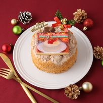 【店頭受取】【お好きな画像でお作りします】クリスマス写真クッキーケーキ チョコレート 4号 