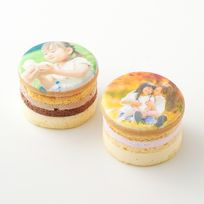 【店頭受取】【お好きな画像で楽しめる！】ミニ写真ケーキ（直径8cm） 2個入