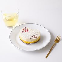 【店頭受取】ヴィーガン ハートのスノーホワイトショコラrawケーキ《ヴィーガンスイーツ・ヴィーガンケーキ》《ロースイーツ》