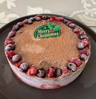 【店頭受取】ヴィーガンRAW クリスマスチョコ×ベリー3号《ヴィーガンケーキ》《ロースイーツ》《アレルギー対応》