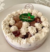 【店頭受取】ヴィーガンRAW クリスマスホワイトチョコ×ベリー3号《ヴィーガンケーキ》《ロースイーツ》《アレルギー対応》