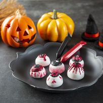 目玉マシュマロ（チョコペン付き）ハロウィン2025