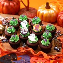 ミニグリーンハロウィンボックス（ミニカップケーキ12個）ハロウィン2025