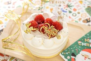 【店頭受取】無添加 甘さ控えめで ふわっふわの 生デコXmas 4号