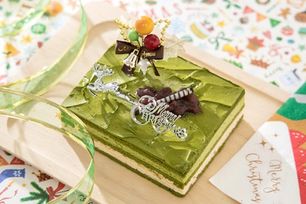 【店頭受取】西尾産抹茶使用！優しい味の Xmas抹茶ケーキ 4.5号/13.5×11cm 