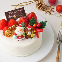 【店頭受取】【お菓子工房アントレ】いちごのクリスマスショートケーキ 5号