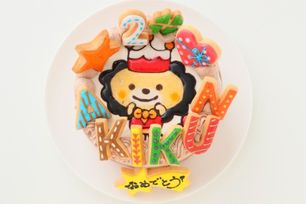 【店頭受取】生チョコ苺ショート イラストケーキ アイシングクッキーケーキ 4号 ギフトに最適