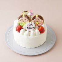 【店頭受取】【飾る楽しさが好評です】 アイシングクッキー お雛デコレーション 特選純生クリームが 優しい美味しさの秘訣  4号 12cm  