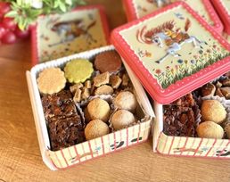 【店頭受取】【卵、乳、小麦、白砂糖不使用、グルテンフリースイーツ】【ヴィーガン対応】白馬にのって駆け巡ろう ボタニカルサブレ缶  