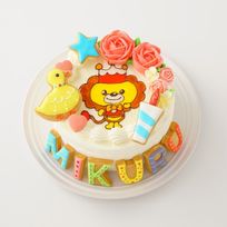 【店頭受取】フラワー苺ショート 選べるアイシング イラストケーキ 4号 