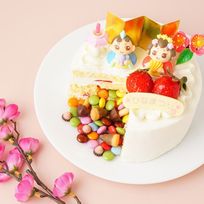 【店頭受取】【ヨーグルトクリーム仕立て】2度楽しめる！サプライズが人気の秘訣。お雛ギミックデコレーション 4号 12cm 
