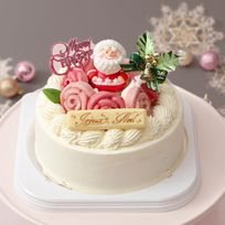 【店頭受取】クリスマスジュエルローズ  イチゴのケーキ5号