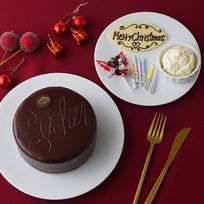 【店頭受取】最高級洋菓子 ウィーンの銘菓ザッハトルテ 15cm_クリスマスバージョン