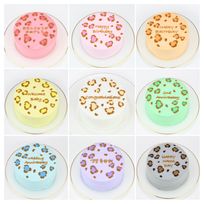 【店頭受取】豹柄センイルケーキ♪ 4号《選べる9色｜韓国｜誕生日｜お好きなメッセージ》