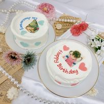 【店頭受取】センタープリントデザインケーキ✧ 3号《選べる8色｜写真ケーキ｜お好きな写真とお好きなメッセージ♪》