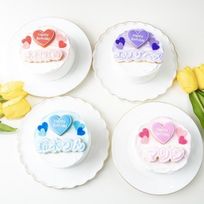 【店頭受取】うちわ文字ケーキ♡ 4号《選べる8色｜センイルケーキ｜アイシングクッキー｜韓国｜推しのお祝いにおすすめ♪》