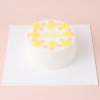 【店頭受取】☆Custom Cake Maker☆カスタマイズケーキ｜丸形｜フラワー 3号