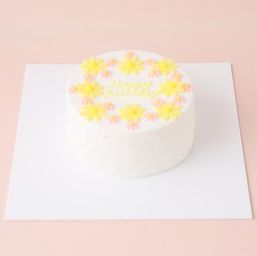 【店頭受取】☆Custom Cake Maker☆カスタマイズケーキ｜丸形｜フラワー 3号