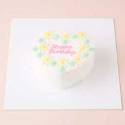 【店頭受取】☆Custom Cake Maker☆カスタマイズケーキ｜ハート形｜フラワー 3号