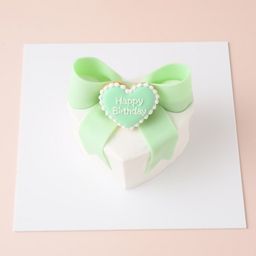 【店頭受取】☆Custom Cake Maker☆カスタマイズケーキ｜ハート形｜リボン 4号
