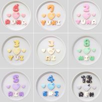 【店頭受取】雪だるま＆雪の結晶デザイン プレートセット♪アイシングクッキーセット（プレート＋装飾ハート2つ）＋でお好きなアルファベットや数字をお選びください。オリジナルメッセージ可。全9色。誕生日や記念日、推しのお祝いなどにオススメ《アルファベット・数字：10枚》
