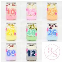 【店頭受取】選べる8色！うちわ文字のオリジナルシールで推し活！数字推しケーキ缶