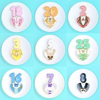 【店頭受取】お好きな画像からお作り可能♪ハート型衣装クッキー＆数字セット《頂いた画像からお作りします✧》