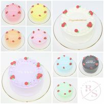 【店頭受取】ローズセンイルケーキ 4号《選べる9色｜韓国｜誕生日｜お好きなメッセージ✧》