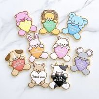 【店頭受取】動物メッセージプレート❤︎《お好きなメッセージ/プレートは全9色♪》