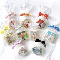 【店頭受取】リボン付きプリントクッキー✧ 1枚《選べる9色｜アイシングクッキー｜ラッピング｜個包装 》