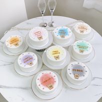 【店頭受取】ラブリーくまちゃんセンイルケーキ 4号《選べる9色｜韓国｜誕生日｜お好きなメッセージ❤︎》