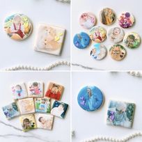 【店頭受取】プチハート付きプリントクッキー❤︎ 1枚《選べる9色｜アイシングクッキー｜お好きなお写真をプリント♪》