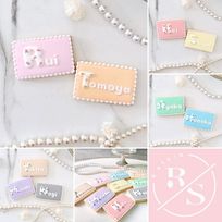 【店頭受取】フラワーネームプレートクッキー✧《全9色｜お好きなお名前｜かわいいお花のデザイン♪》
