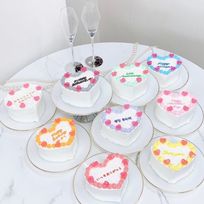 【店頭受取】ハート型ゼリーセンイルケーキ 4号《選べる9色｜韓国｜誕生日｜お好きなメッセージで❤︎》