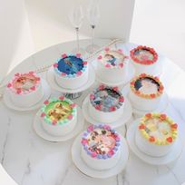 【店頭受取】プリントゼリーケーキ✧ 4号《選べる9色｜写真ケーキ｜センイルケーキ｜韓国｜お好きなお写真で♪》