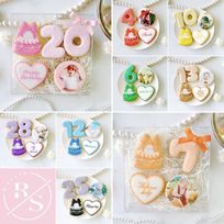【店頭受取】プリントクッキー＆ケーキアイシングクッキーセット❤︎《プリントクッキー＋数字（2桁まで）＋ハートプレート（お好きなメッセージ）＋ケーキアイシングクッキーのセット˚✧₊⁎》
