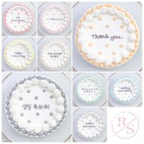 【店頭受取】パステルドットセンイルケーキ 4号《選べる9色｜韓国｜誕生日｜お好きなメッセージ❤︎》