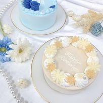 【店頭受取】◯マーガレットセンイルケーキ❁《選べる9色｜お花｜韓国｜お好きなメッセージ✧》4号