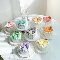 【店頭受取】◯手書きクッキー付き✧ハート型ドリップセミオーダーケーキ୨୧ 4号《選べる9色｜リボン付き｜キャラクター｜お好きなイラストで✧》
