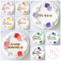 【店頭受取】◯フラワーシャワーセンイルケーキ❁.⁎⁺ 4号《選べる9色｜韓国｜誕生日｜お好きなメッセージ✧》