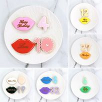 【店頭受取】◯リップ型クッキー＆数字セット《選べる9色✧》