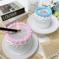 ◻︎燃える演出♪ バーンアウェイ ハートドットプリントケーキ 3号《選べる9色｜センイルケーキ｜韓国｜お好きなメッセージ｜サプライズ》