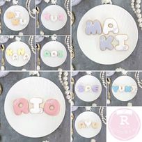 【店頭受取】◯レースデザイン˳⁎⁺ アルファベットクッキー 1枚《選べる9色✧》
